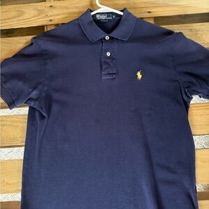 Polo by Ralph Lauren Men’s Navy Polo with Yellow Pony